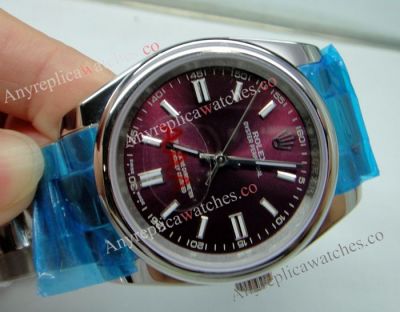 Replica Red Face Rolex Oyster Perpetual Watch - 36mm or 39mm